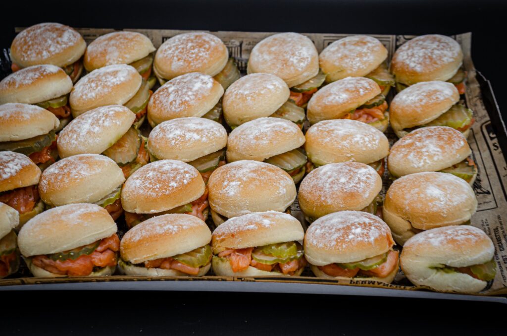 Panini rond fariné saumon pesto