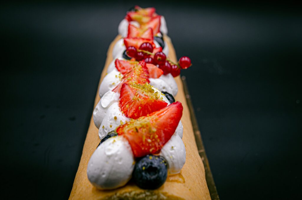 Roulé de pâtissier fraisier